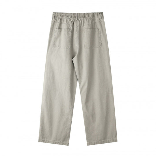 Damen Weite Highwaist-Culotte-Hose mit elastischem Bund und geradem Bein Nord Taschen