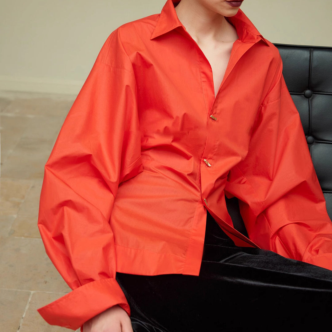 Damen Oversized Bluse mit ausgefallenem Schnitt Nord Taschen
