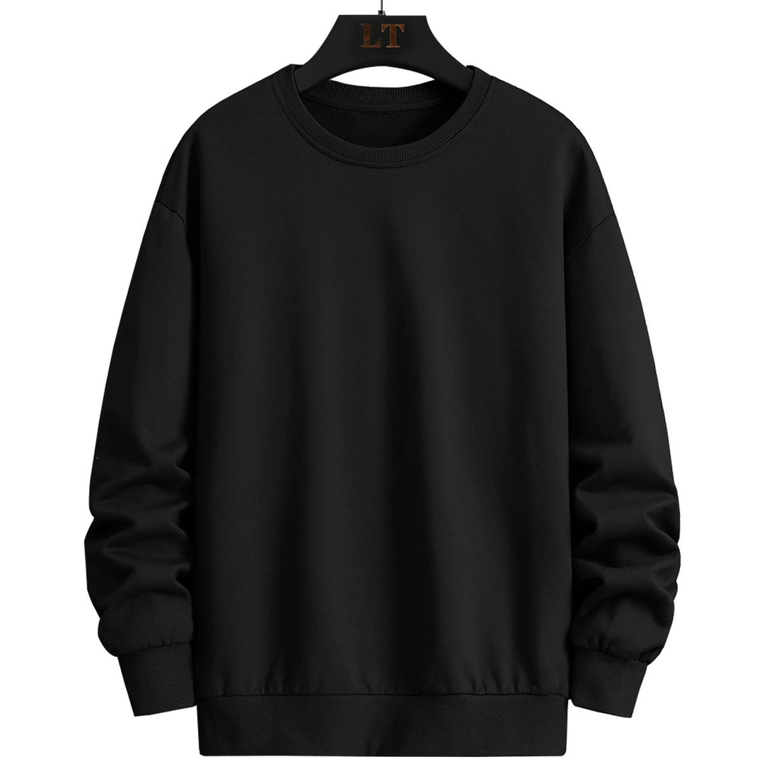 Herren Schlichtes Oversize Rundhals‑Sweatshirt aus schwerer Baumwollmischung mit gerippten Bündchen Nord Taschen