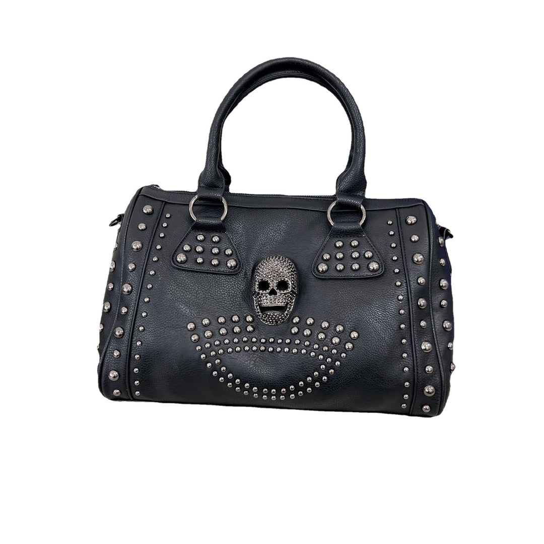 Damen Hobo-Tasche mit dekorativen Nieten und trendy Totenkopf-Applikation Nord Taschen