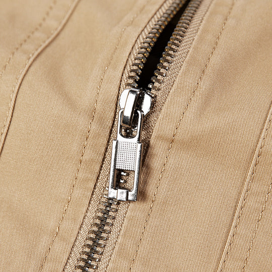 Herren leichte Canvas-Bomberjacke mit kariertem Innenfutter Nord Taschen