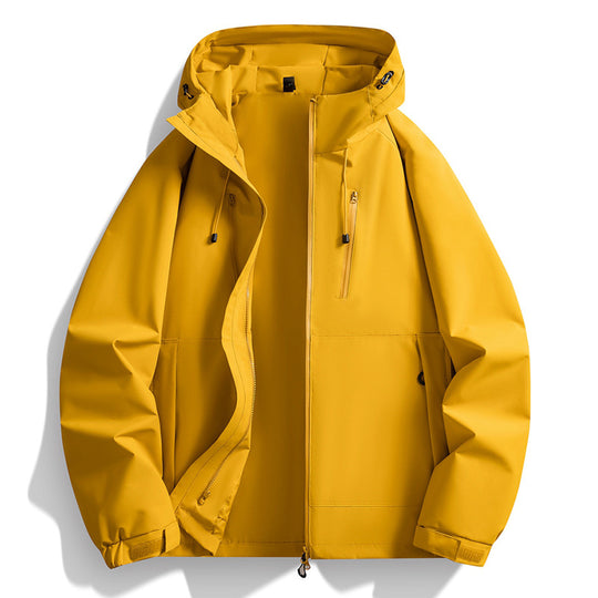 Herren Softshelljacke mit Kapuze, winddichter Außenlage, verstellbarem Saum & Reißverschluss-Taschen Nord Taschen