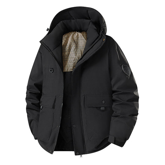 Herren Isolierter Urban-Parka mit Stehkragen und verdeckter Kapuze Nord Taschen