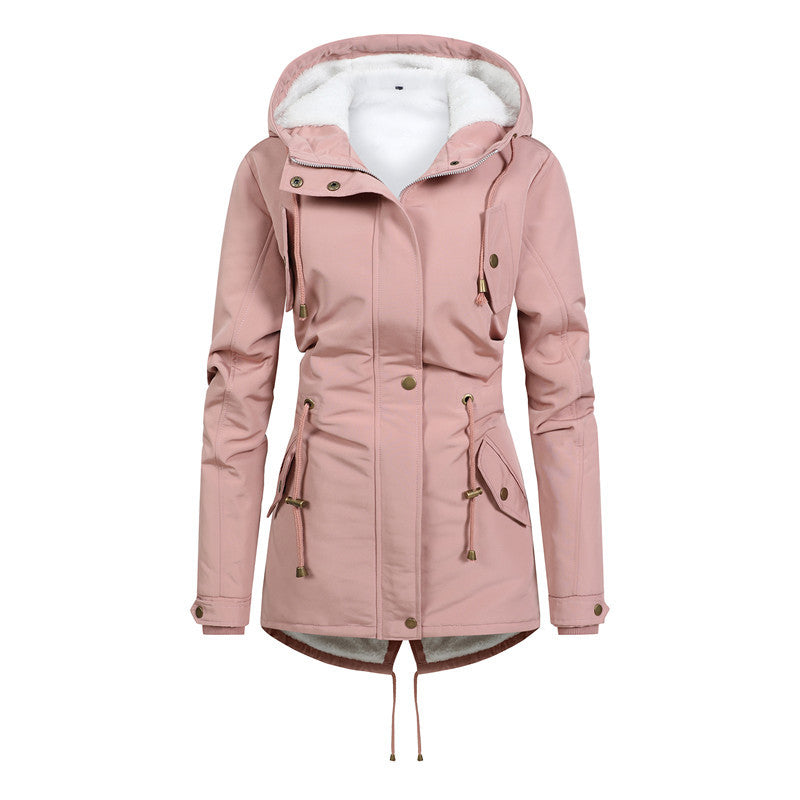 Damen Winddichter Parka mit Kuschelfutter, taillierter Silhouette und Tunnelzug Nord Taschen