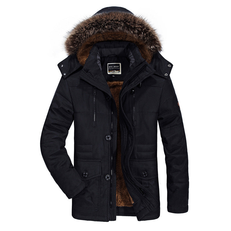 Herren Winterparka mit abnehmbarer Kapuze Nord Taschen