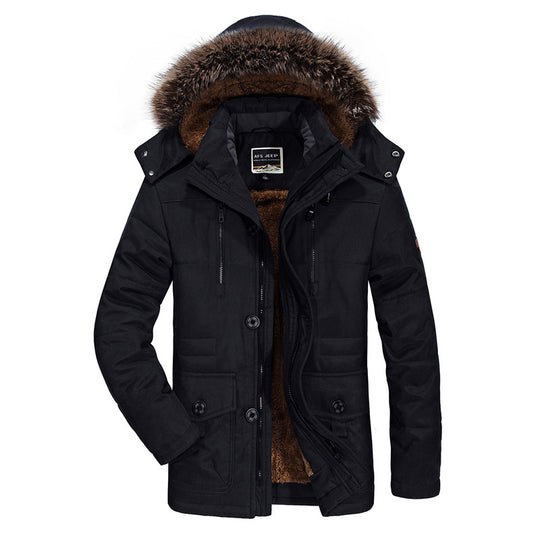 Herren Winterparka mit abnehmbarer Kapuze Nord Taschen