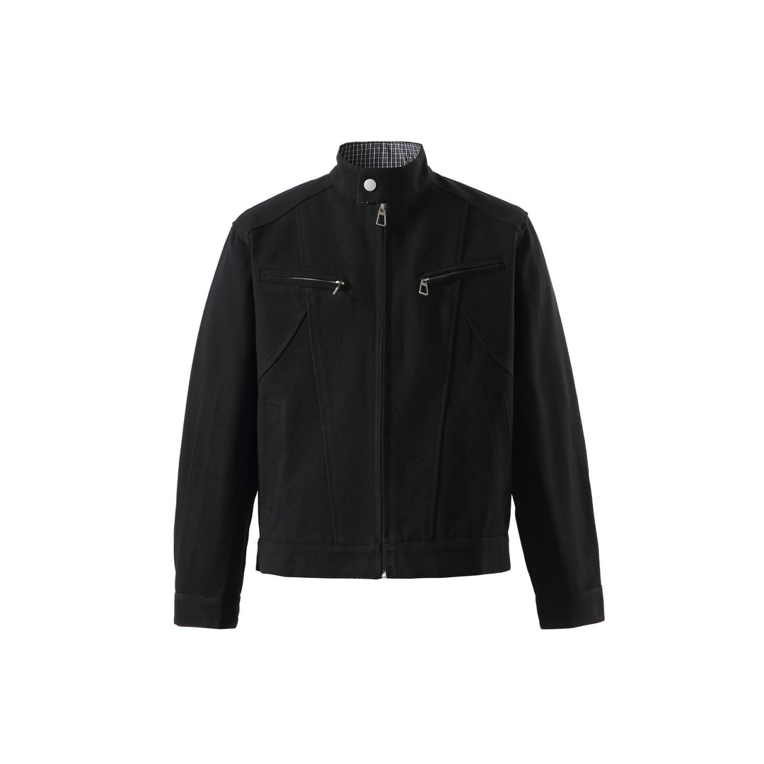 Herren Kurzblouson mit Stehkragen und Reißverschlusstaschen Nord Taschen