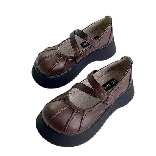 Damen Bequeme Plateauschuhe mit verstellbarem Riemen und stützendem Fußbett Nord Taschen