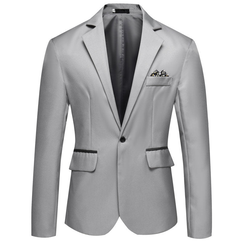 Herren Slim-Fit Smoking-Sakko mit Ein-Knopf‑Verschluss und kontrastierten Pattentaschen Nord Taschen