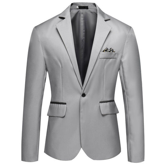 Herren Slim-Fit Smoking-Sakko mit Ein-Knopf‑Verschluss und kontrastierten Pattentaschen Nord Taschen