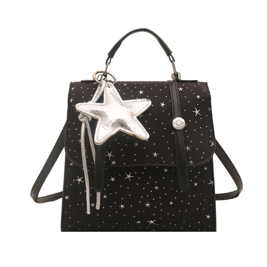 Damen Mini-Rucksack mit fantasievollem Sternenmuster und abnehmbarem Anhänger Nord Taschen
