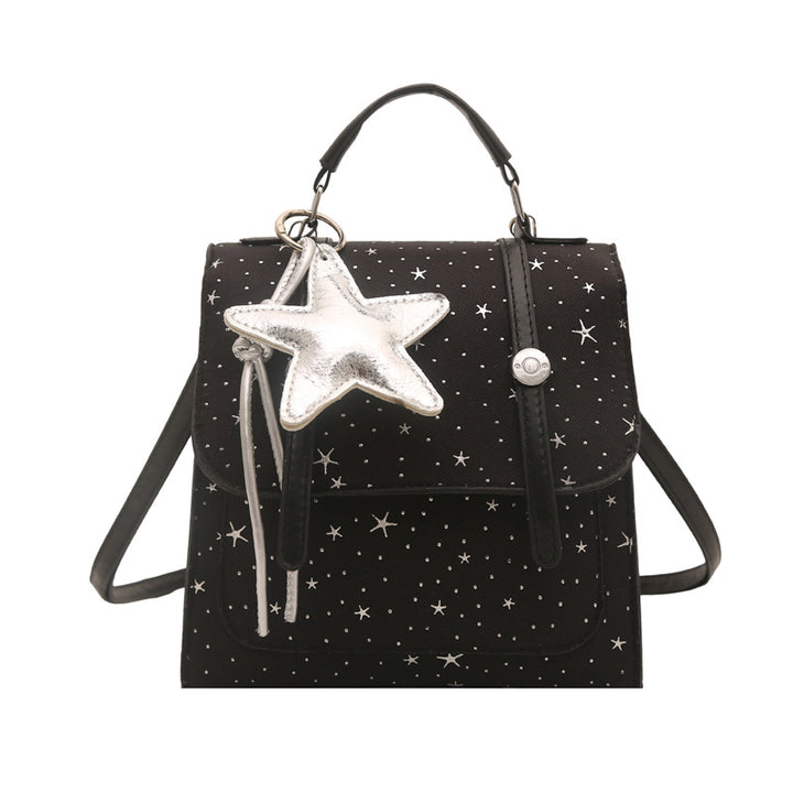 Damen Mini-Rucksack mit fantasievollem Sternenmuster und abnehmbarem Anhänger Nord Taschen