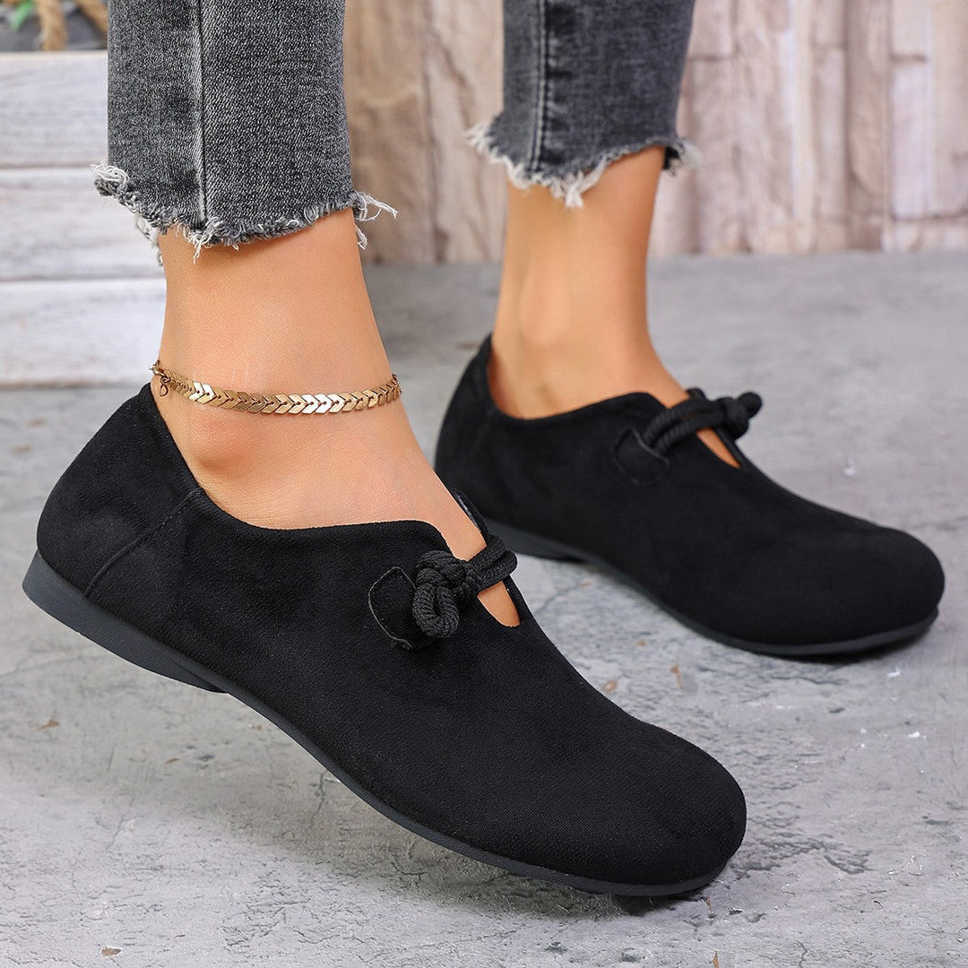 Damen Komfortable Mokassins mit eleganter Schnürungsoptik