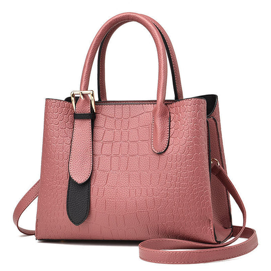 Damen elegante Handtasche mit exklusivem Kroko-Design und praktischen Tragriemen Nord Taschen