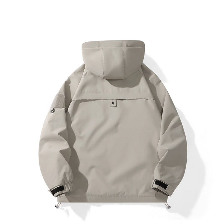 Damen technische Outdoor-Jacke mit verstellbarem Kapuzendesign und praktischen Taschen