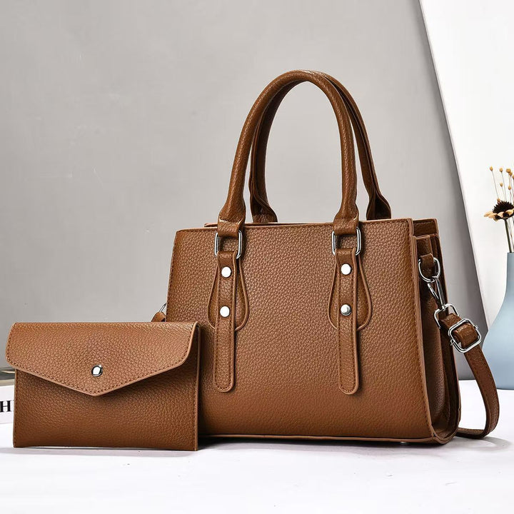 Damen Henkeltasche mit abnehmbarer Clutch und strukturiertem Design Nord Taschen