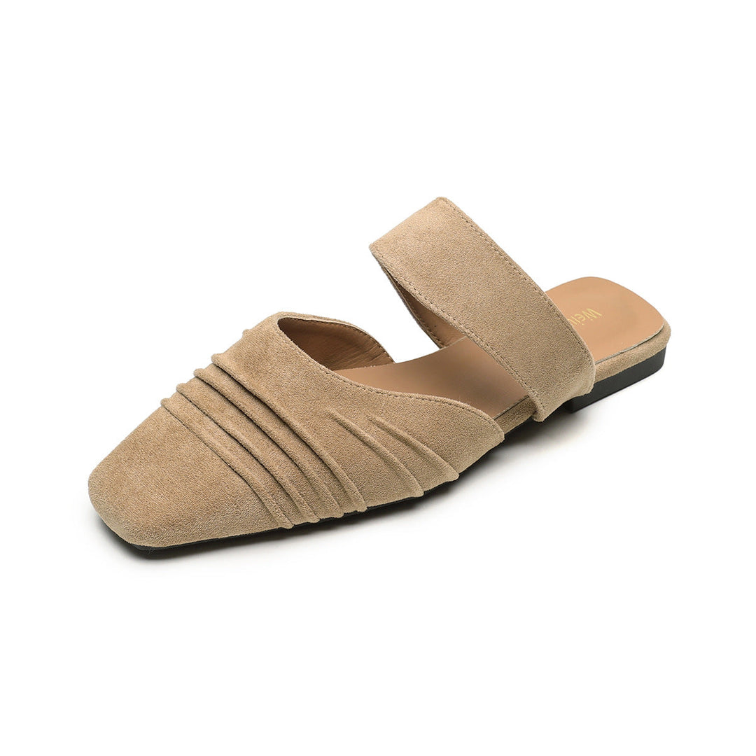 Damen Mokassin-Sandalen mit eleganten Riemen und stylischem Faltendesign Nord Taschen