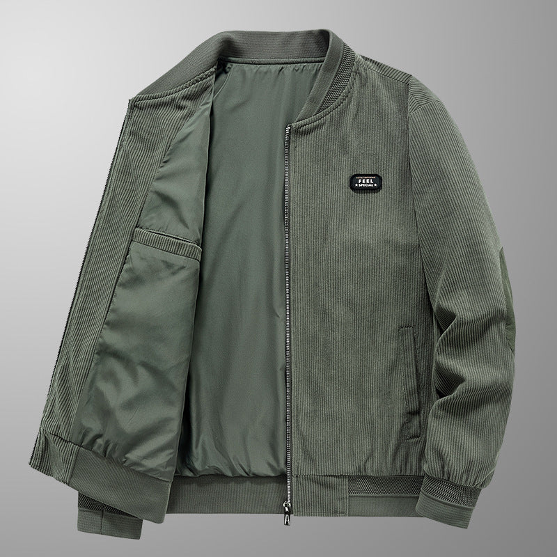 Herren Modische Cordjacke mit komfortablem Innenfutter Nord Taschen