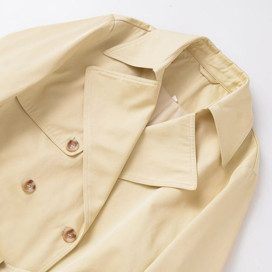 Damen Midi-Trenchcoat aus leichtem Funktionsstoff mit Bindegürtel und Sturmklappe Nord Taschen