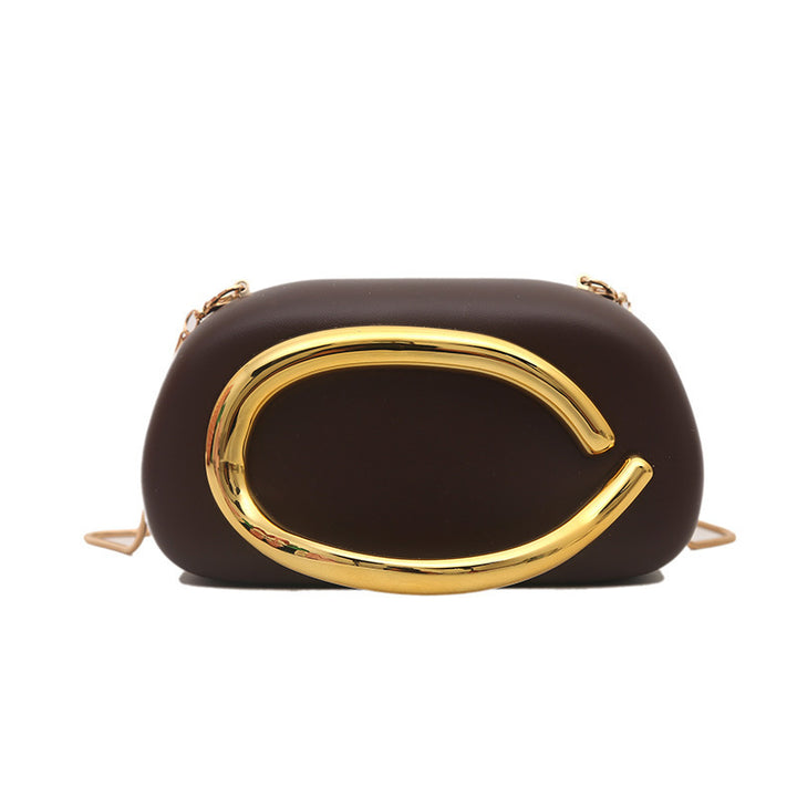 Damen modische Clutch mit doppeltem goldenen Akzent Nord Taschen