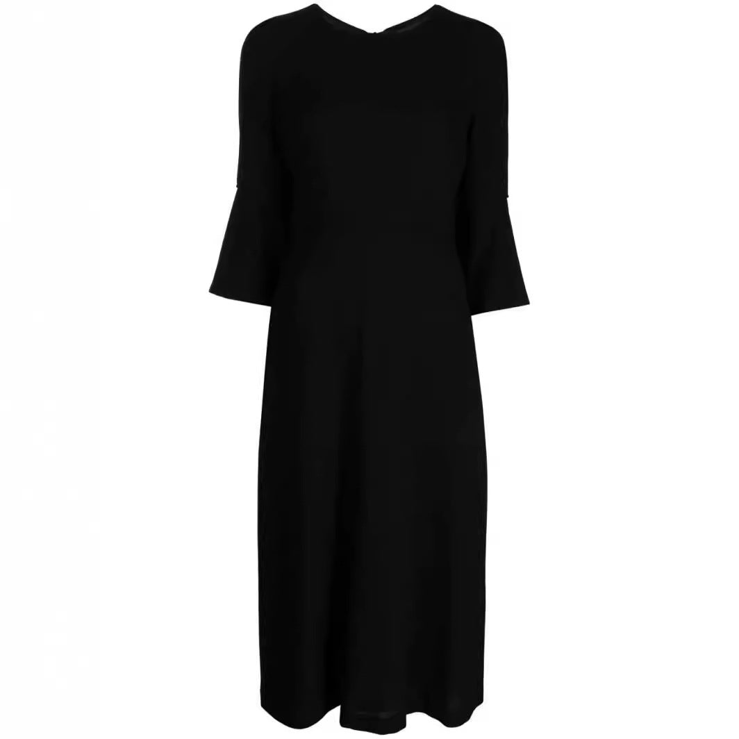 Damen Midikleid mit taillierter Silhouette und Trompetenärmeln Nord Taschen