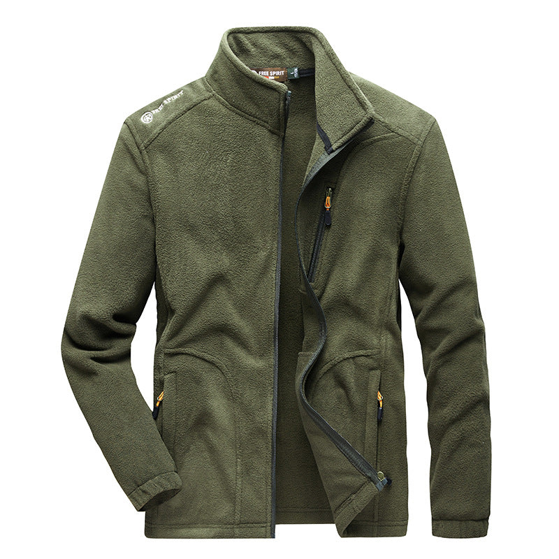 Herren Fleecejacke mit hohen Kragen und funktionalen Taschen Nord Taschen
