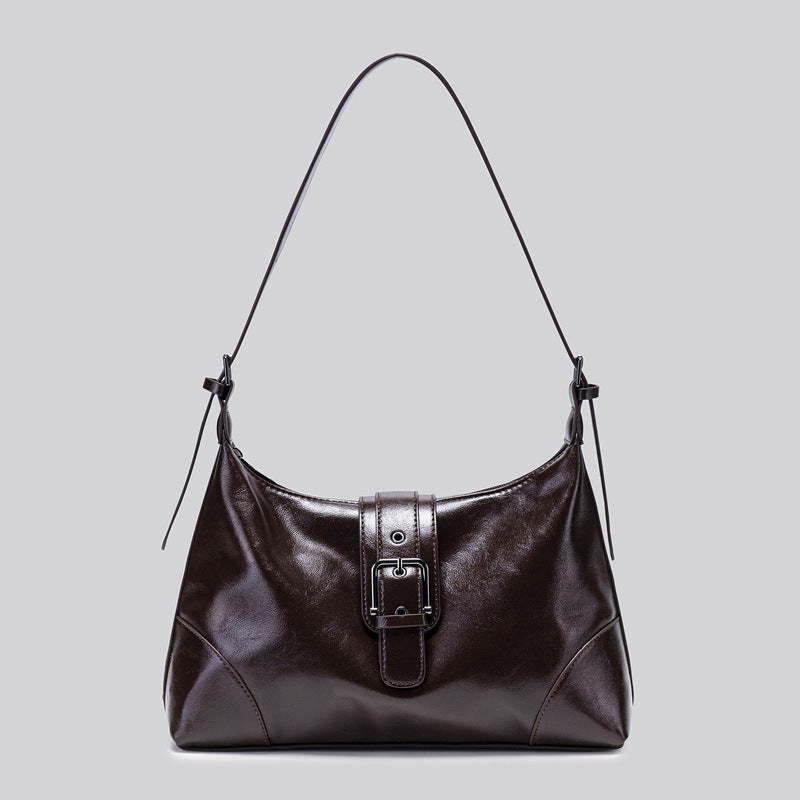 Damen modische Schultertasche mit strukturiertem Leder und zeitgemäßem Schnallenakzent Nord Taschen