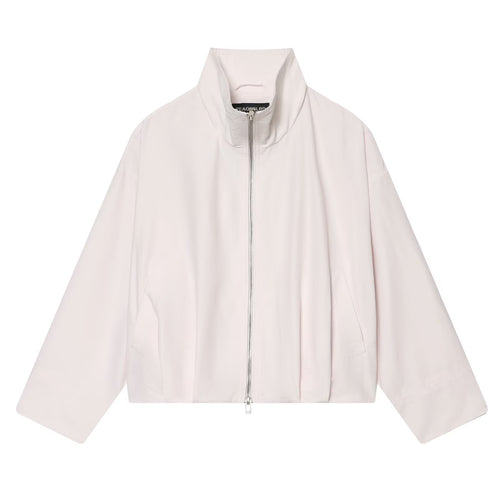 Damen Cropped Boxy-Jacke mit Funnelkragen, Zwei-Wege-Reißverschluss und aufgesetzten Eingrifftaschen Nord Taschen