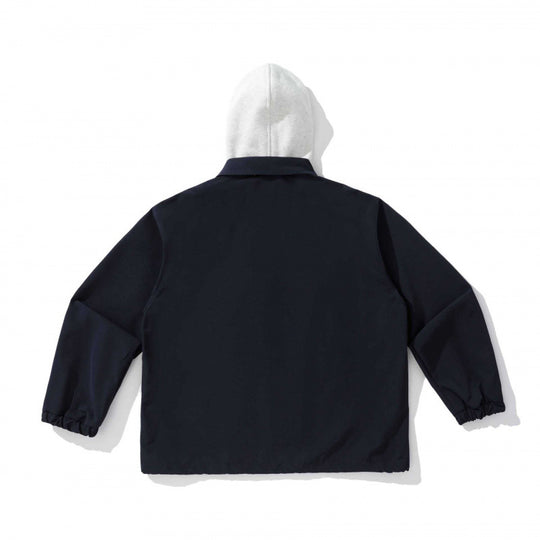 Unisex Zweilagige Overshirt Jacke mit angenähter Fleecekapuze und Druckknopfleiste Nord Taschen