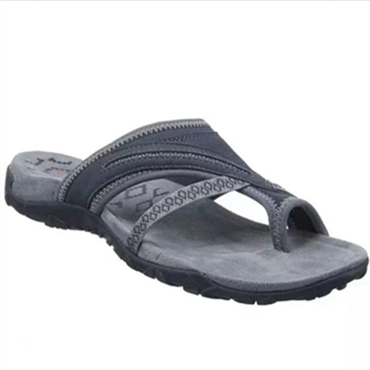 Damen Zehentrenner Sandalen mit anatomischer Fußbettung und rutschfester Sohle