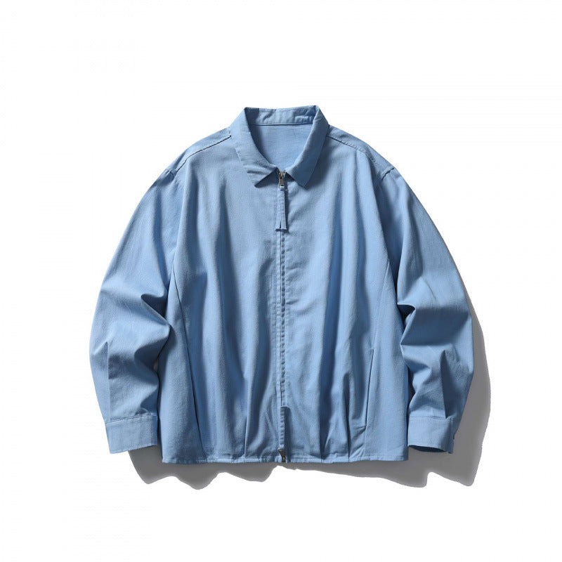 Unisex Boxy-Überjacke mit Hemdkragen, verdecktem Reißverschluss und weichem Fall Nord Taschen