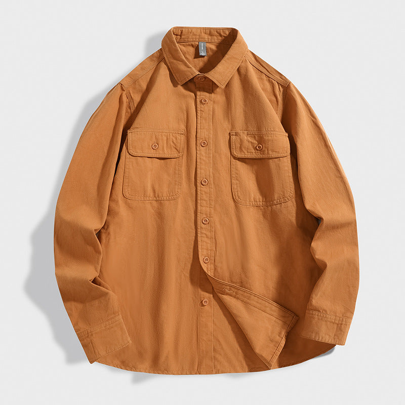 Herren Overshirt aus Baumwoll‑Twill mit Pattentaschen und Relaxed‑Fit Nord Taschen