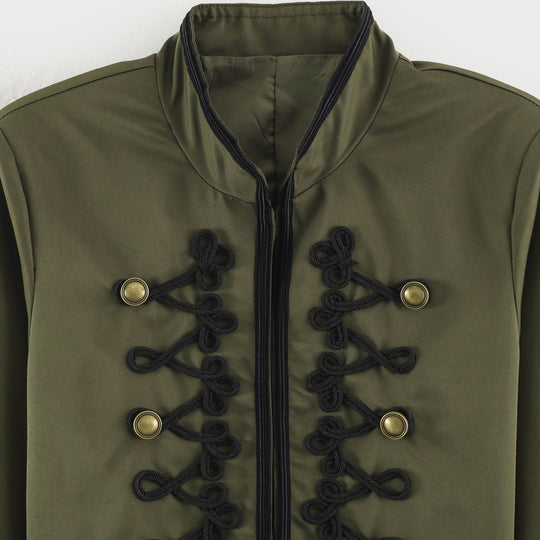 Damen Cropped Jacke im Matrosen‑Militär‑Mix mit Zierkordeln und Messingknöpfen Nord Taschen