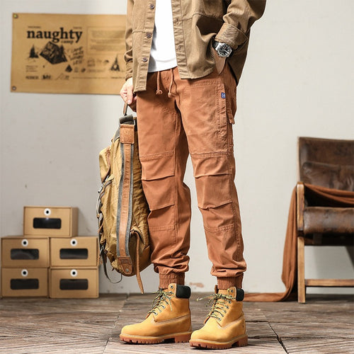 Herren Cargo-Joggerhose mit Tunnelzug, elastischen Bündchen und verstärkten Kniepartien Nord Taschen