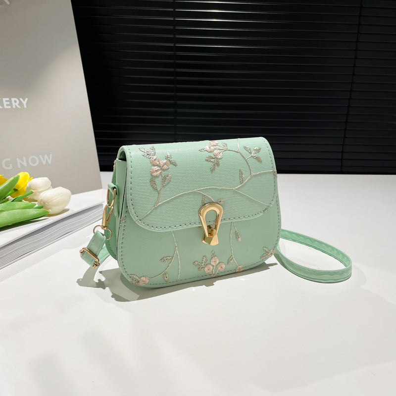 Damen Schultertasche mit exquisitem Floral-Design und hochwertiger Schnappverschlusstechnik Nord Taschen