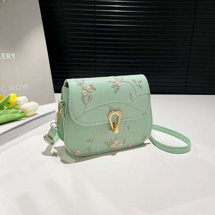 Damen Schultertasche mit exquisitem Floral-Design und hochwertiger Schnappverschlusstechnik Nord Taschen