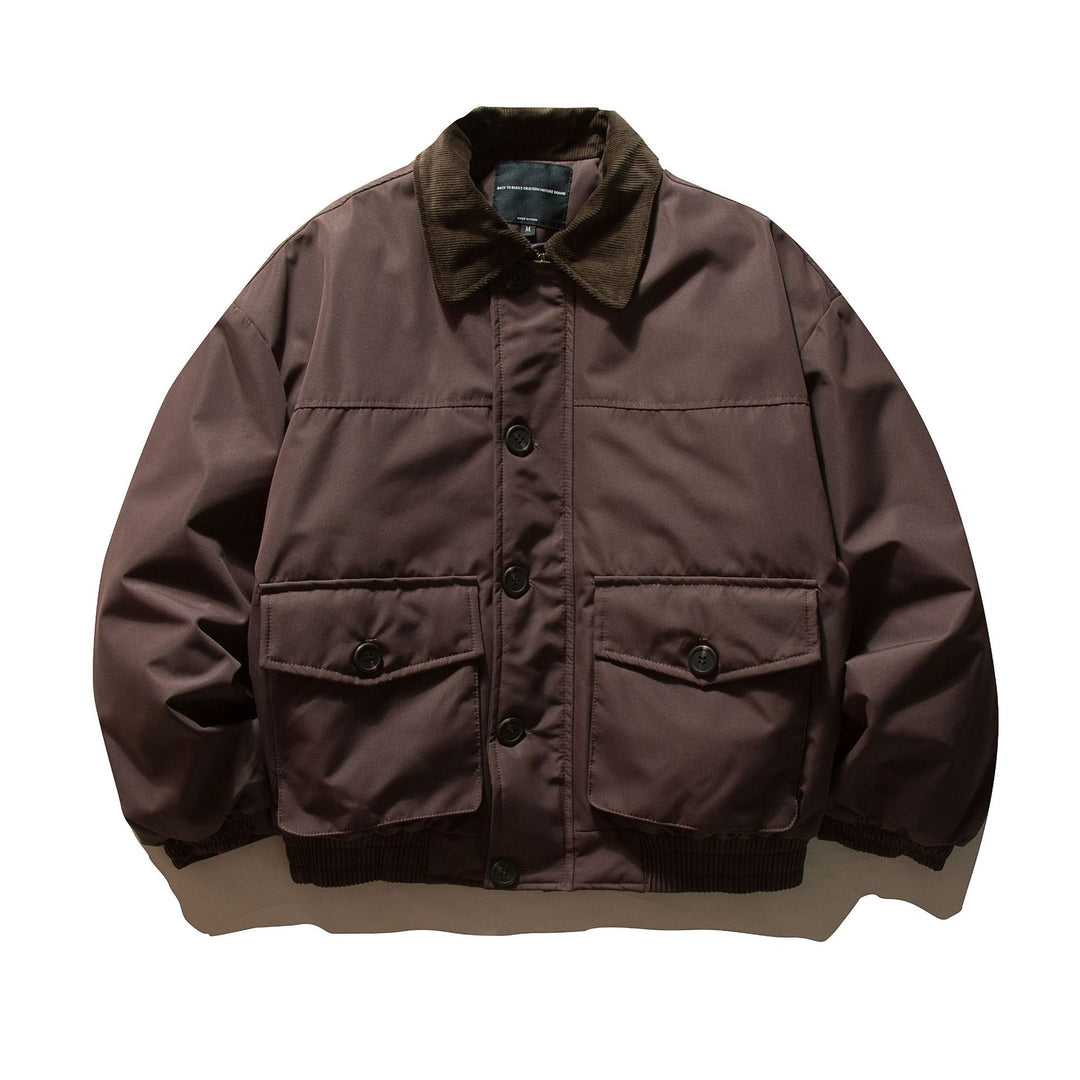 Herren Kurz geschnittener thermoisolierter Field‑Blouson mit Cordkragen und großzügigen Pattentaschen Nord Taschen