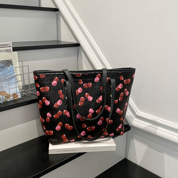 Damen Tote-Bag mit fruchtigem Kirschmotiv Nord Taschen
