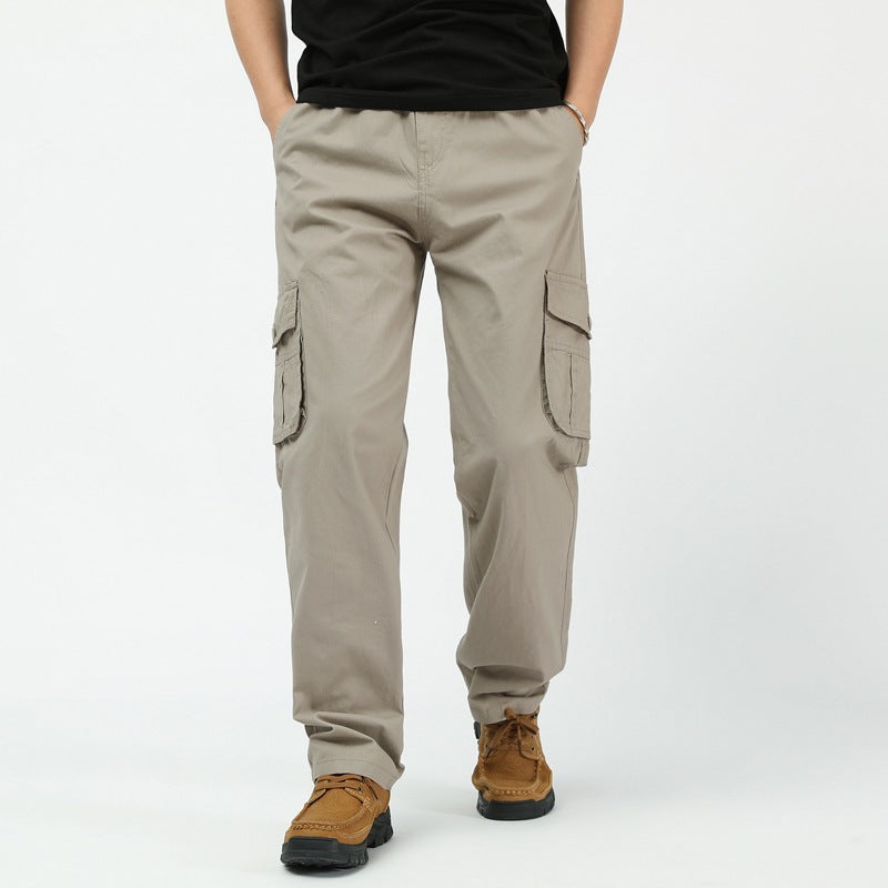 Herren Utility-Cargohose mit weitem Schnitt, mehrfachen Klappentaschen & geradem Bein Nord Taschen