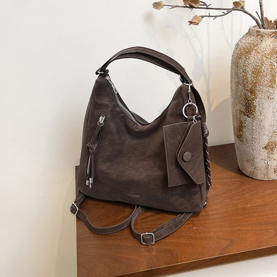 Damen Hobo-Tasche aus hochwertigem Wildleder mit modischen Akzenten Nord Taschen