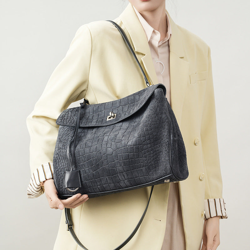 Damen-Handtasche aus elegantem Krokodilleder mit verstellbarem Tragegurt Nord Taschen