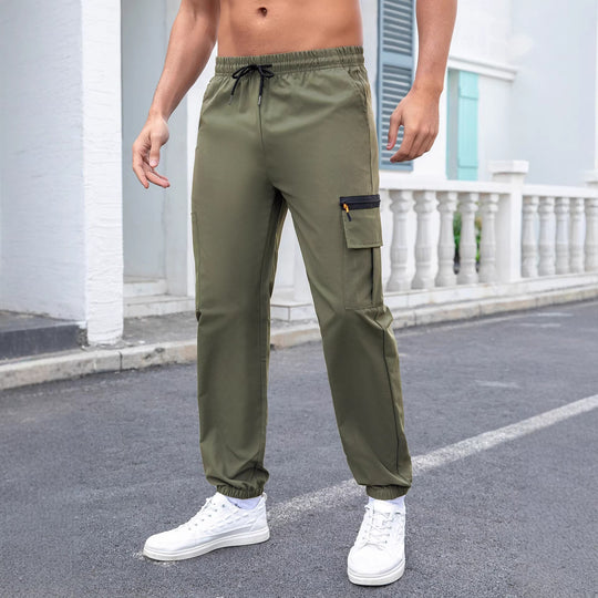 Herren Technische Cargo-Jogginghose mit Reißverschlusstaschen, Tunnelzug und elastischen Knöchelbündchen Nord Taschen