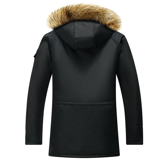Herren Thermo-Outdoorparka mit Kunstfellkapuze, gesteppter Innenfütterung und multifunktionalen Taschen Nord Taschen