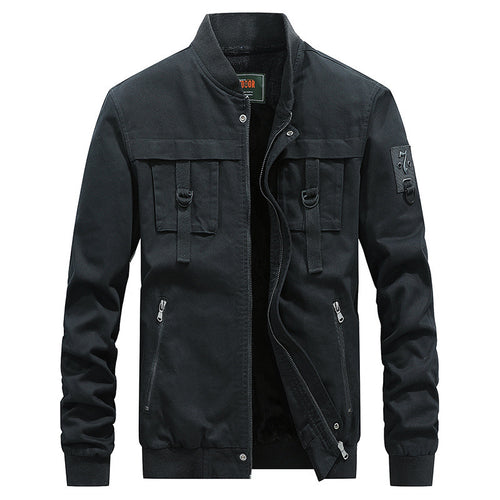 Herren Utility-Fieldjacke mit Stehkragen, D-Ring-Details und Reißverschlusstaschen Nord Taschen
