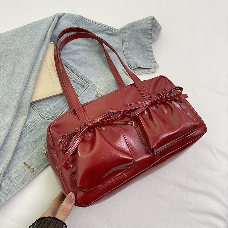 Damen elegante Handtasche mit raffinierten Kordelzug-Details Nord Taschen