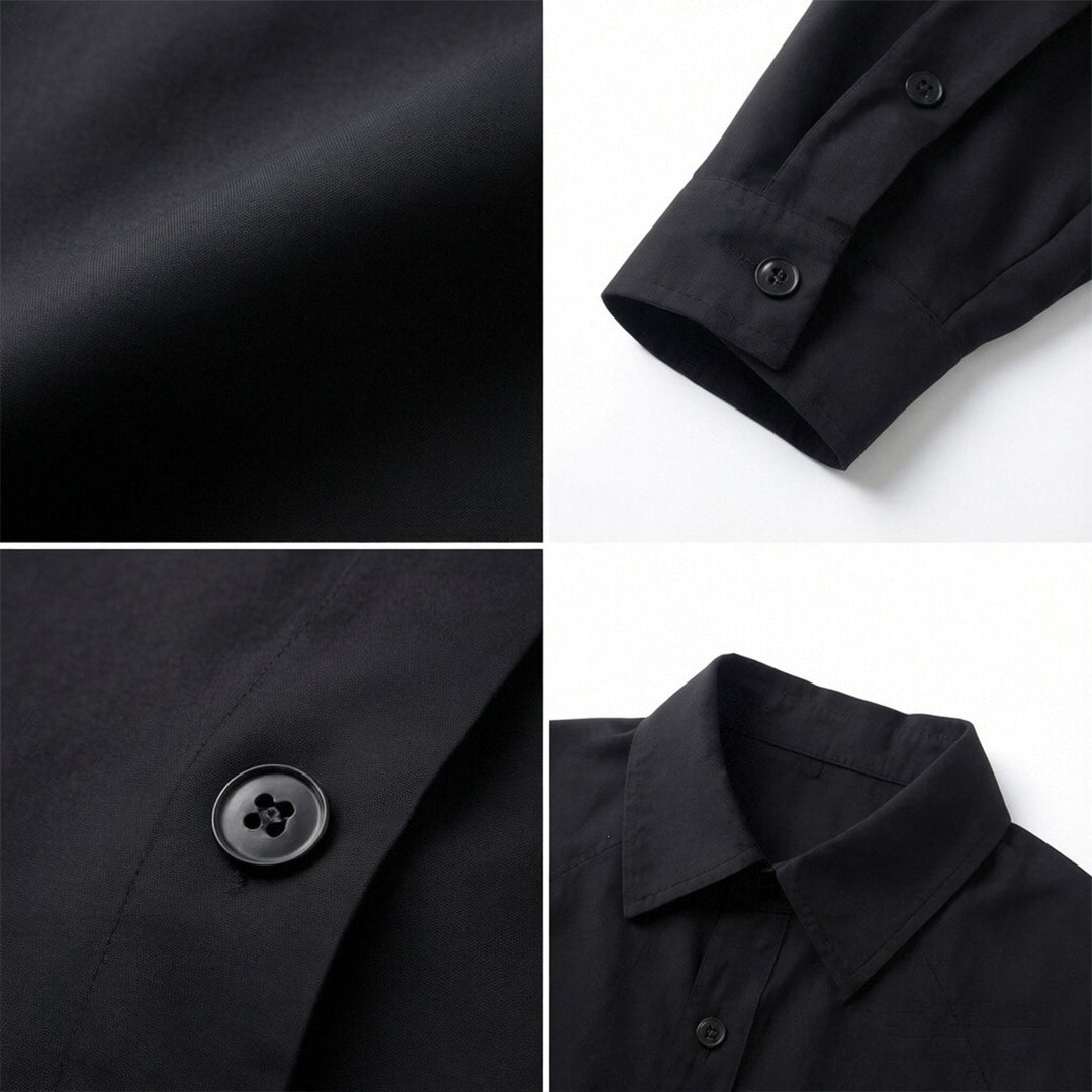 Damen Oversize-Blusenshirt aus fließendem Stretch mit Hemdkragen Nord Taschen