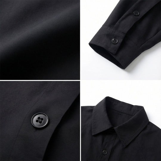 Damen Oversize-Blusenshirt aus fließendem Stretch mit Hemdkragen Nord Taschen