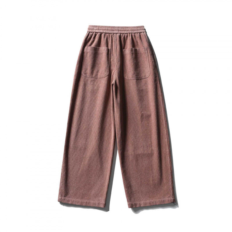 Unisex Weite Cordhose im Relaxed-Fit mit elastischem Bund, Tunnelzug und geradem Bein Nord Taschen