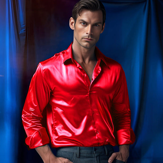 Herren elegante und glänzende Hemd