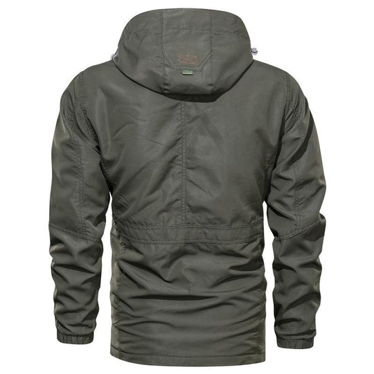 Herren wasserabweisender Fieldparka im Utility‑Style mit Kapuze und verstellbarer Taillenpassform Nord Taschen